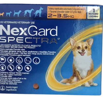 NexGard Spectra® tableta masticable para perros de 2 a 3.5 kg