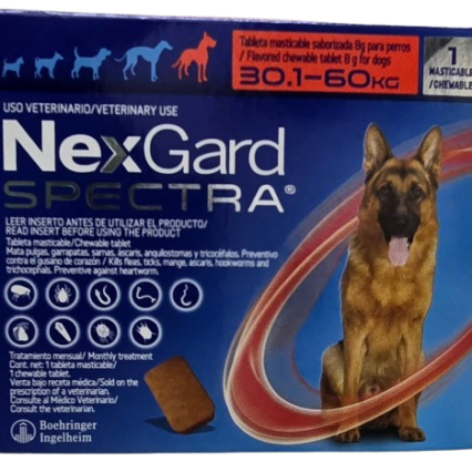 NexGard Spectra® tableta masticable para perros de 30.1 a 60 kg